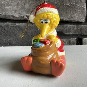Vintage Sesame Street Big Bird Christmas Ornament Muppets Jim Henson Ceramic